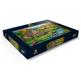 Darstellung des Puzzle Motivs Romantisches Landhaus am Bach - Puzzleteile: 200