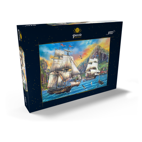 Majestic Sailboats in the Sea 1000 Puzzle Schachtel Ansicht2