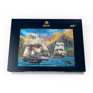 Majestic Sailboats in the Sea 1000 Puzzle Schachtel Ansicht3