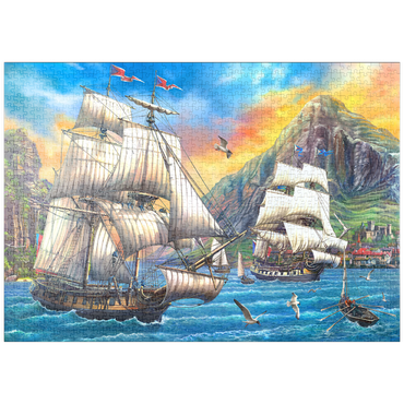 puzzleplate Majestic Sailboats in the Sea 1000 Puzzle