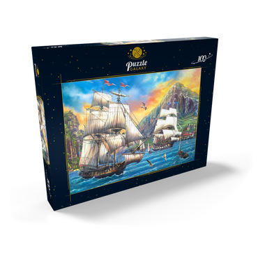 Majestic Sailboats in the Sea 100 Puzzle Schachtel Ansicht2