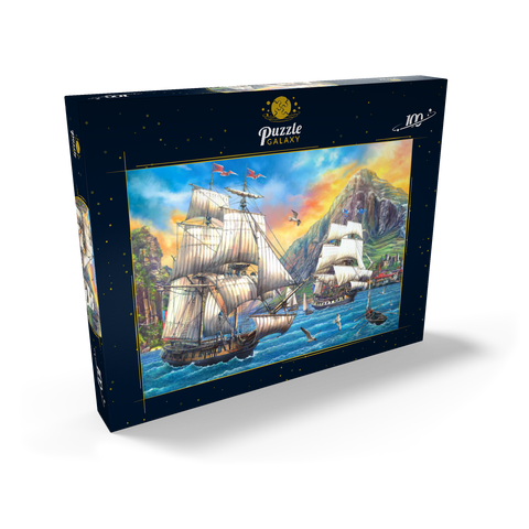 Majestic Sailboats in the Sea 100 Puzzle Schachtel Ansicht2