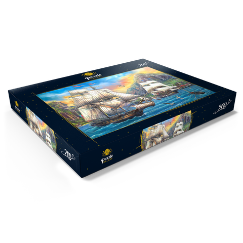 Majestic Sailboats in the Sea 200 Puzzle Schachtel Ansicht1