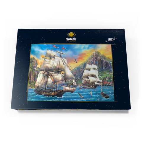 Majestic Sailboats in the Sea 500 Puzzle Schachtel Ansicht3