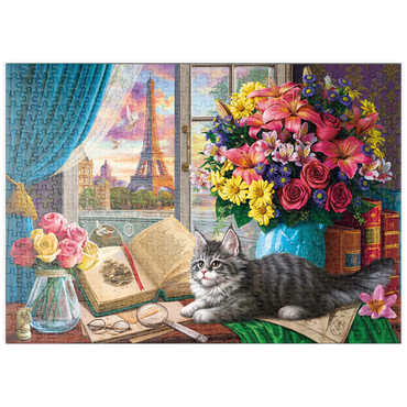 puzzleplate View of the Eiffel Tower from the Window 500 Puzzle