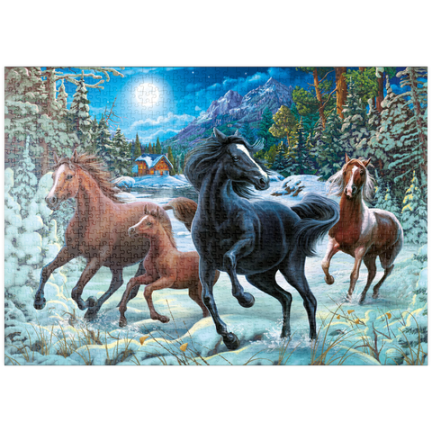 puzzleplate Winter Horses 1000 Puzzle