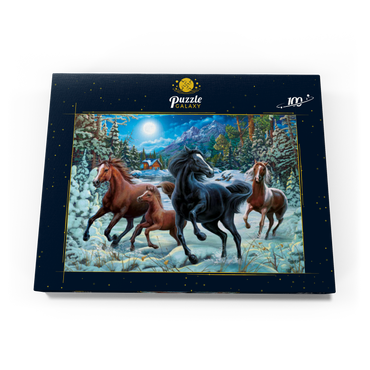 Winter Horses 100 Puzzle Schachtel Ansicht3