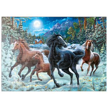 puzzleplate Winter Horses 100 Puzzle