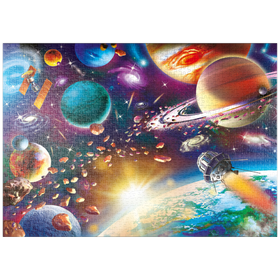 Darstellung des Puzzle-Motivs Reise durch das Universum – Puzzleteile: 1000