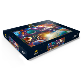 Darstellung des Puzzle Motivs Reise durch das Universum - Puzzleteile: 100