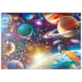 Darstellung des Puzzle Motivs Reise durch das Universum - Puzzleteile: 100