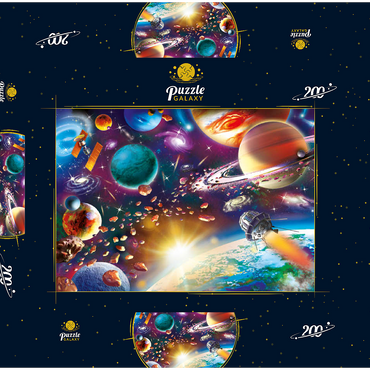 Sunrise in Space 200 Puzzle Schachtel 3D Modell