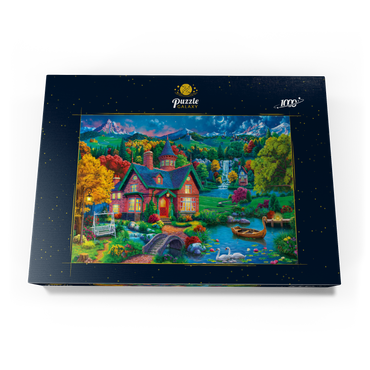 Evening House in the Mountains 1000 Puzzle Schachtel Ansicht3