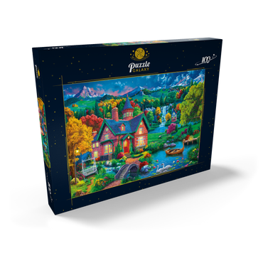 Evening House in the Mountains 100 Puzzle Schachtel Ansicht2