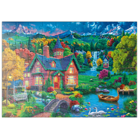 Darstellung des Puzzle Motivs Harmonie am See - Puzzleteile: 100