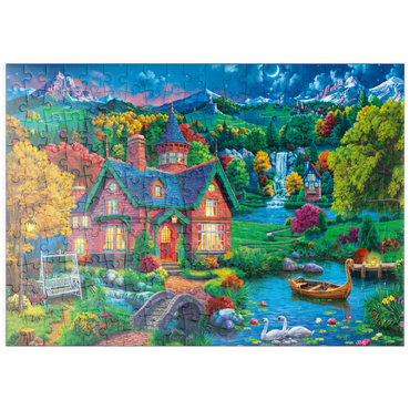 puzzleplate Evening House in the Mountains 200 Puzzle