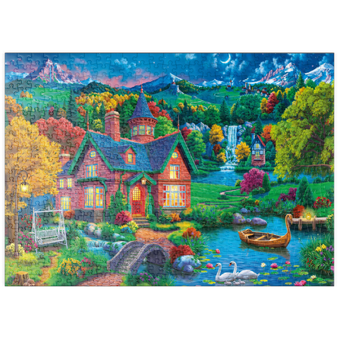 puzzleplate Evening House in the Mountains 500 Puzzle