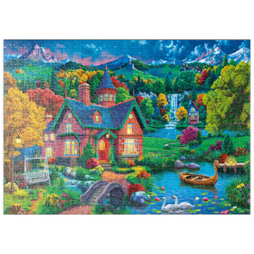Darstellung des Puzzle Motivs Harmonie am See - Puzzleteile: 500