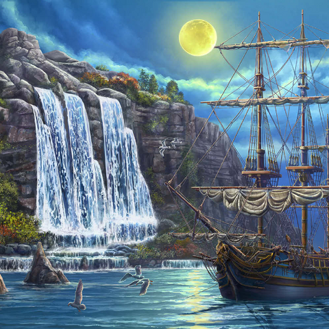 Ship in the Night 500 Puzzle 3D Modell