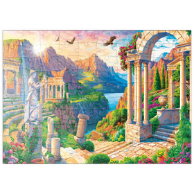 Darstellung des Puzzle Motivs Im Schatten der Tempel - Puzzleteile: 100