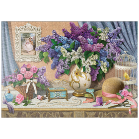 Darstellung des Puzzle-Motivs Duftende Blüten im Boudoir – Puzzleteile: 1000
