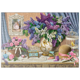 Darstellung des Puzzle-Motivs Duftende Blüten im Boudoir – Puzzleteile: 500