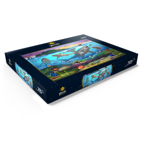 Darstellung des Puzzle Motivs Haie und Riffbewohner - Puzzleteile: 200