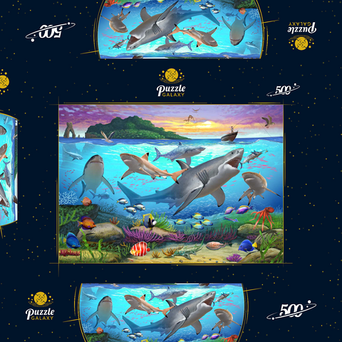 World Under Water 500 Puzzle Schachtel 3D Modell
