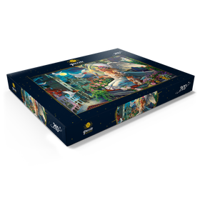 Alternative Darstellung des Puzzle-Motivs Schutzengel über der Stadt – Puzzleteile: 200