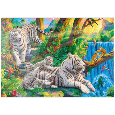 puzzleplate Family of White Tiger 1000 Puzzle