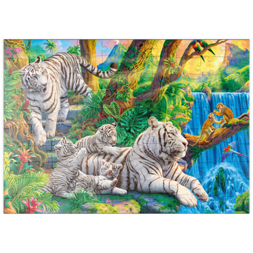 puzzleplate Family of White Tiger 100 Puzzle