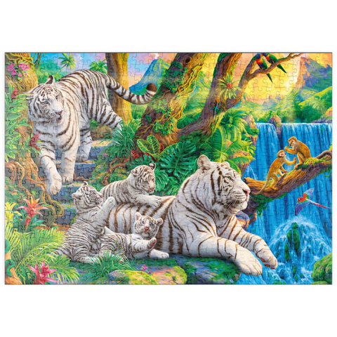 puzzleplate Family of White Tiger 500 Puzzle