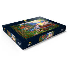 Alternative Darstellung des Puzzle-Motivs Ruhige Stunden am See – Puzzleteile: 200
