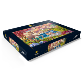 Alternative Darstellung des Puzzle-Motivs Zauberhafte Einhornwelt – Puzzleteile: 200