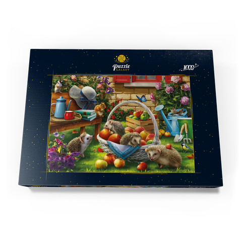 Hedgehogs in the Garden 1000 Puzzle Schachtel Ansicht3