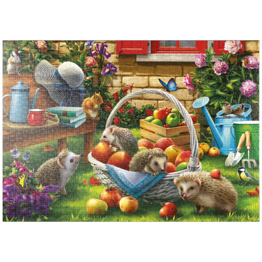 puzzleplate Hedgehogs in the Garden 1000 Puzzle