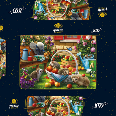 Hedgehogs in the Garden 1000 Puzzle Schachtel 3D Modell