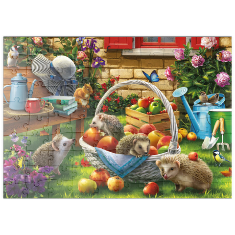 puzzleplate Hedgehogs in the Garden 100 Puzzle