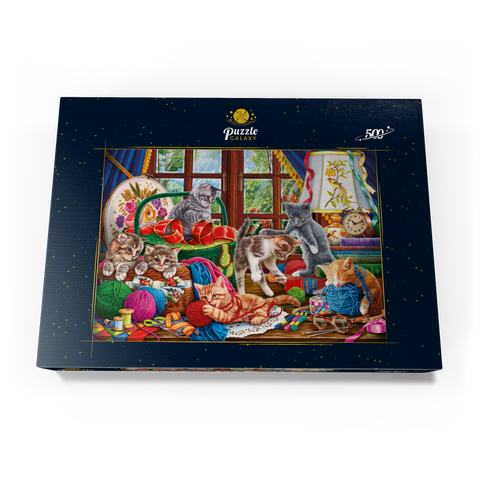 The Cheerful Kittens with Yarn 500 Puzzle Schachtel Ansicht3