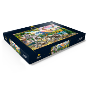 Alternative Darstellung des Puzzle-Motivs Wölfe und Adler der Wildnis – Puzzleteile: 200