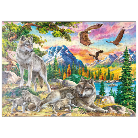 puzzleplate Wolves and Eagles 500 Puzzle