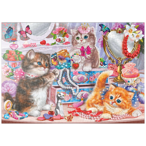 puzzleplate Cute Kittens with Beads 1000 Puzzle