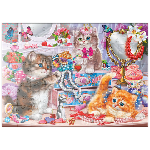 puzzleplate Cute Kittens with Beads 100 Puzzle