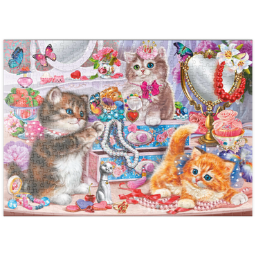 puzzleplate Cute Kittens with Beads 500 Puzzle