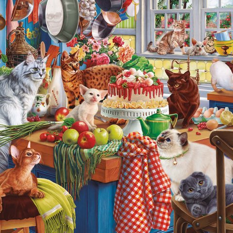 Kittens in the Kitchen 100 Puzzle 3D Modell
