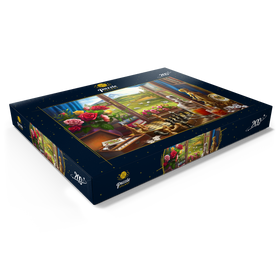 Alternative Darstellung des Puzzle-Motivs Rosen und Schach - Landidylle – Puzzleteile: 200