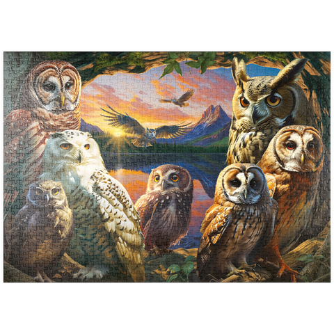 puzzleplate Owls at Sunset 1000 Puzzle