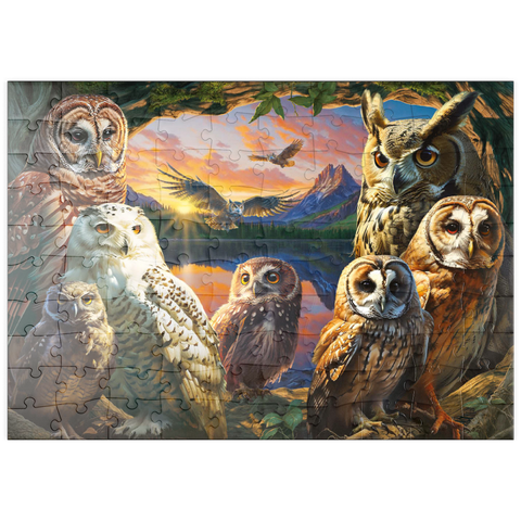puzzleplate Owls at Sunset 100 Puzzle
