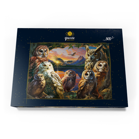 Owls at Sunset 500 Puzzle Schachtel Ansicht3