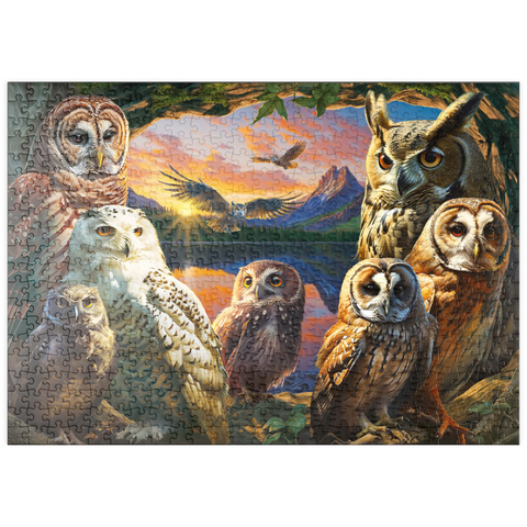 puzzleplate Owls at Sunset 500 Puzzle